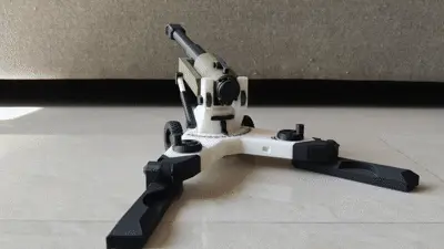 Mechanical Artillery Cannon gun moving turret — modelo 3D