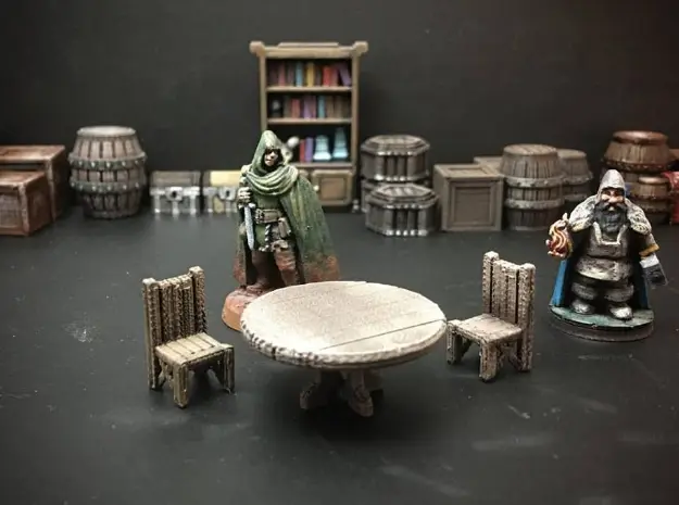 Delving Decor: Tavern Table (28mm/Heroic scale) — modelo 3D