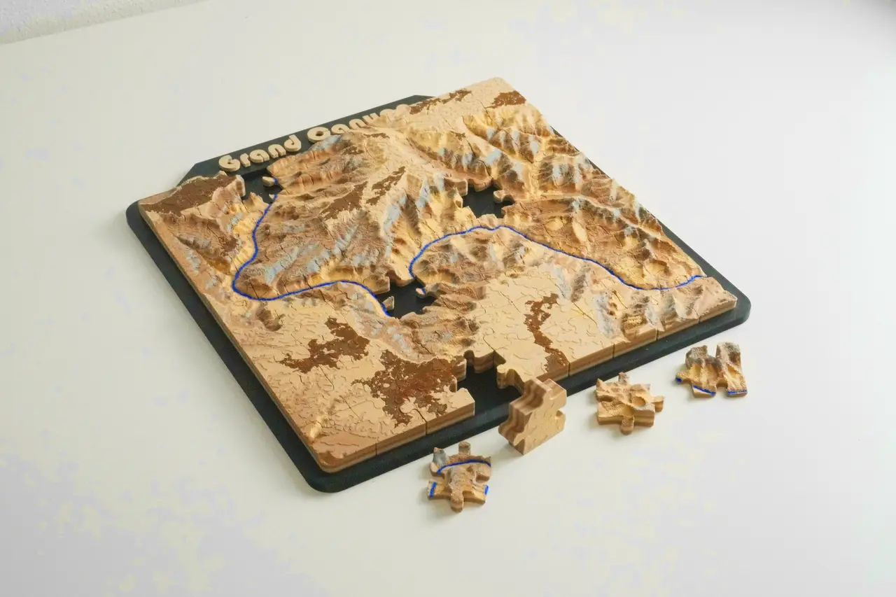 Grand Canyon 9x9 Jigzaw Puzzle — modelo 3D