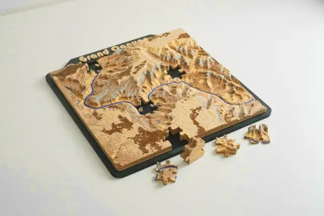 Grand Canyon 9x9 Jigzaw Puzzle — modelo 3D