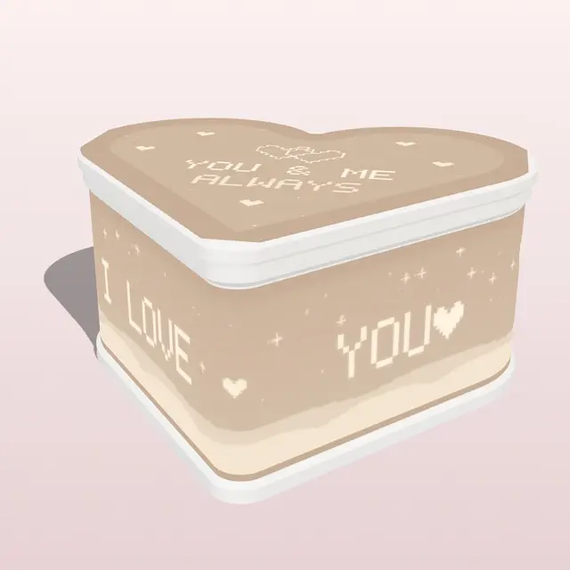 Love Heart Lithophane Box – Keepsake Box & LED Night Light with "I Love You" Wall and "You & Me" Lid — modelo 3D