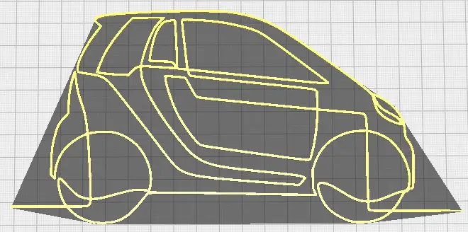 Smart Fortwo Silhouette Wall Art — modelo 3D
