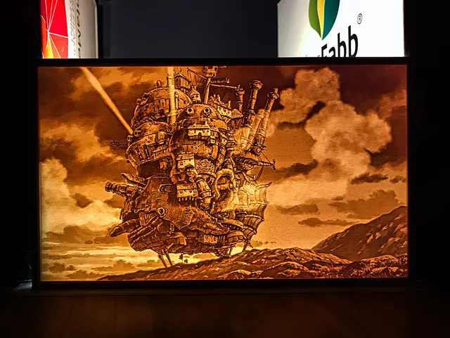 Howl's Moving Castle Lithophane — modelo 3D