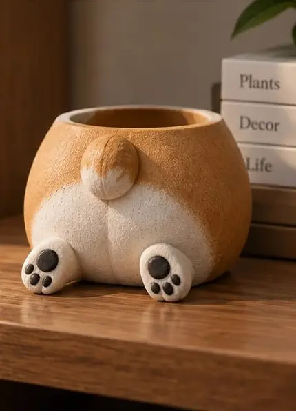 Кашпо / конфетница корги — modelo 3D