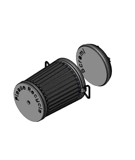 BIG Trash Can - Pen Cup, Trash Can, or Recycling Bin! — modelo 3D
