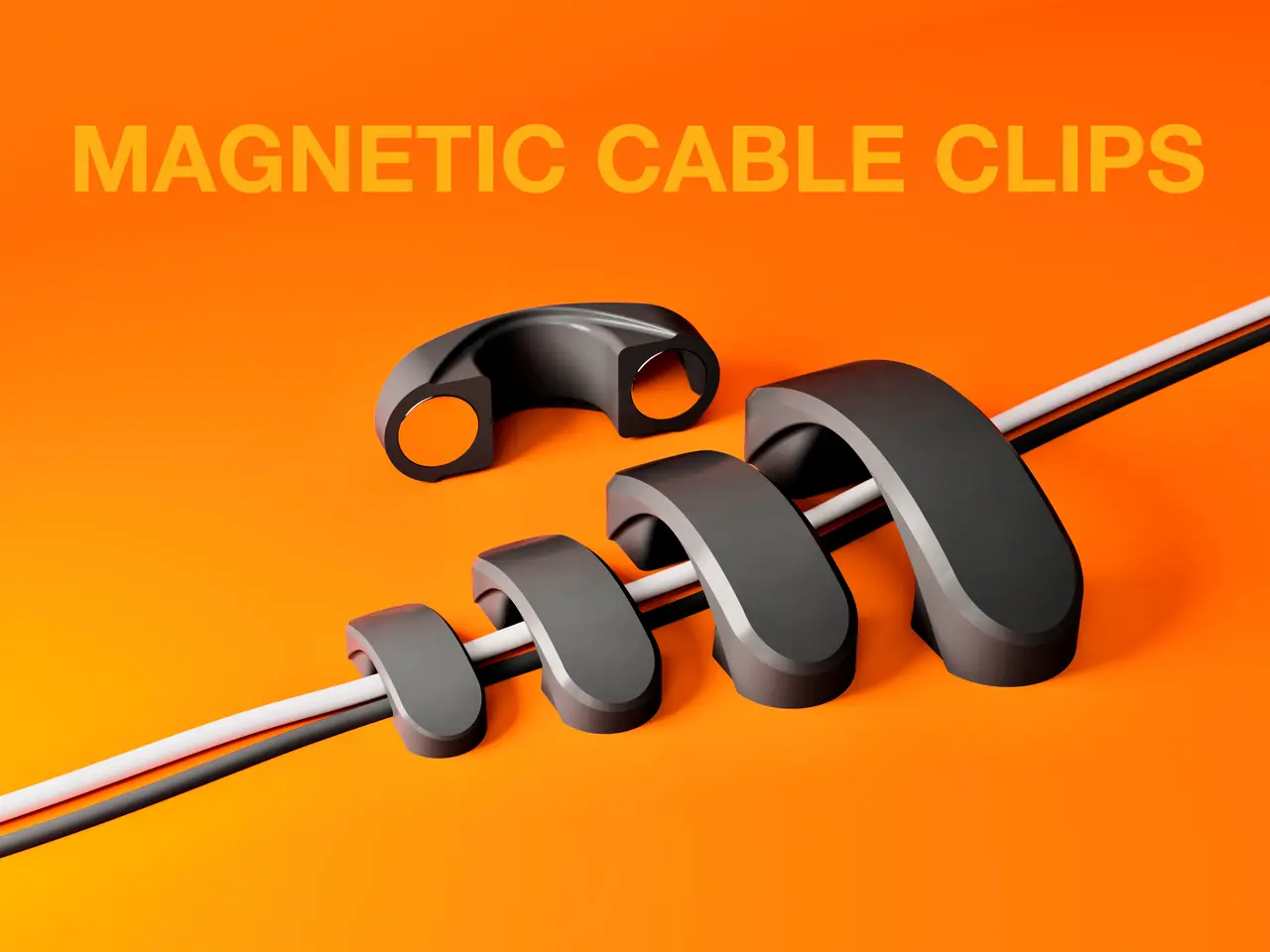 LTT Cable Management Clips - Magnetic Small -> XL Cable Organizer Arches — modelo 3D