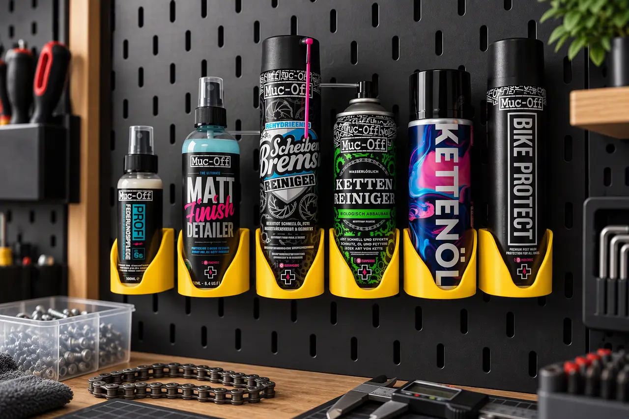 SKADIS Bottle & Spray Can Holder | Modular Workshop Storage — modelo 3D