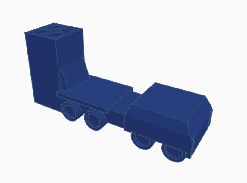 Missile Truck Pen Stand — modelo 3D