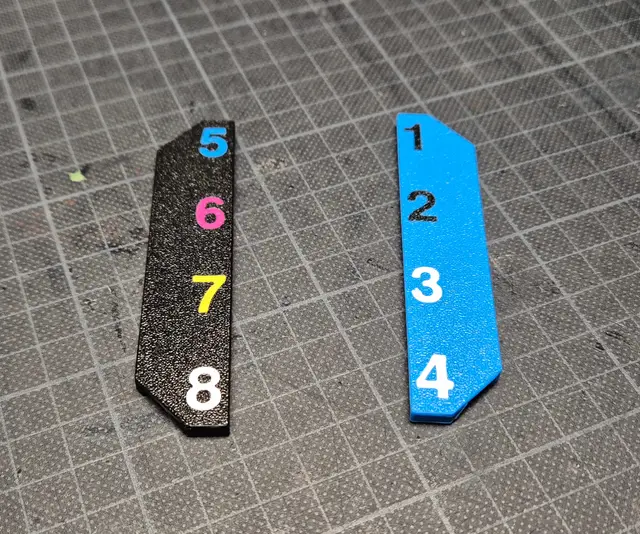 Prusa Core One INDX multicolor filament plates with numbers — modelo 3D