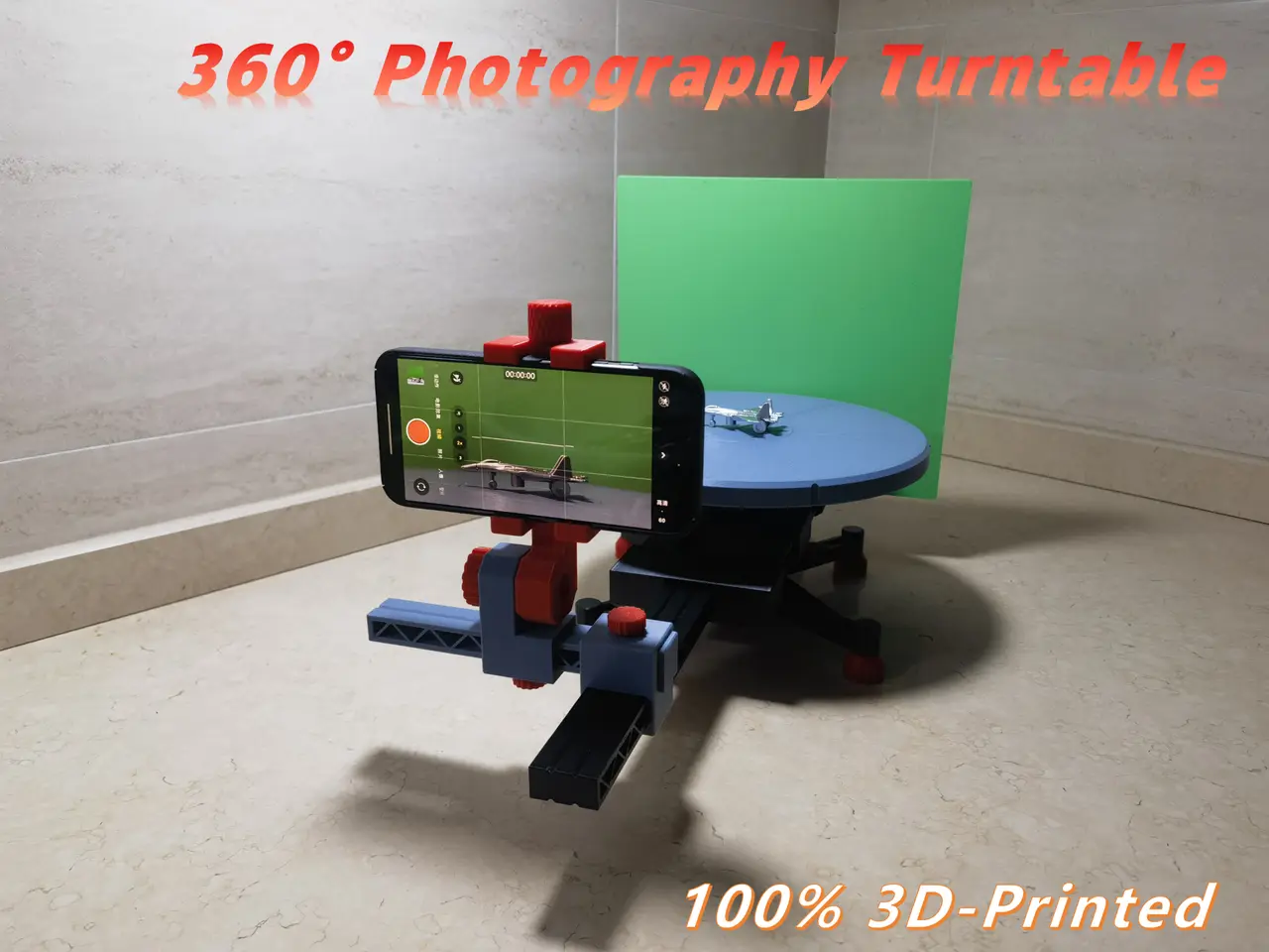 全3D打印360°摄影台 — modelo 3D
