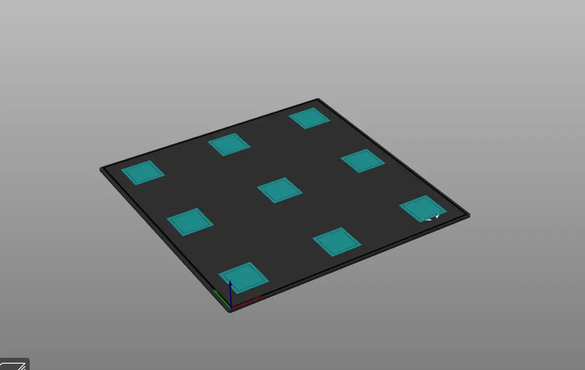 Bed Level Test — modelo 3D