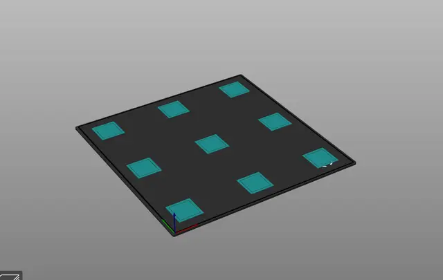 Bed Level Test — modelo 3D