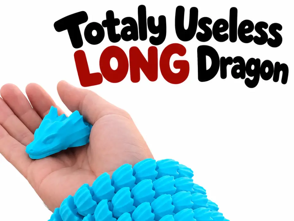Totaly Useless LONG Dragon Print in place ~2m — modelo 3D