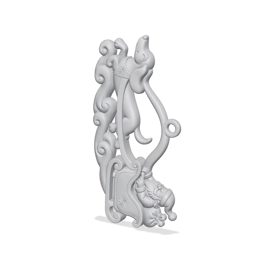Dashund christmas ornament — modelo 3D
