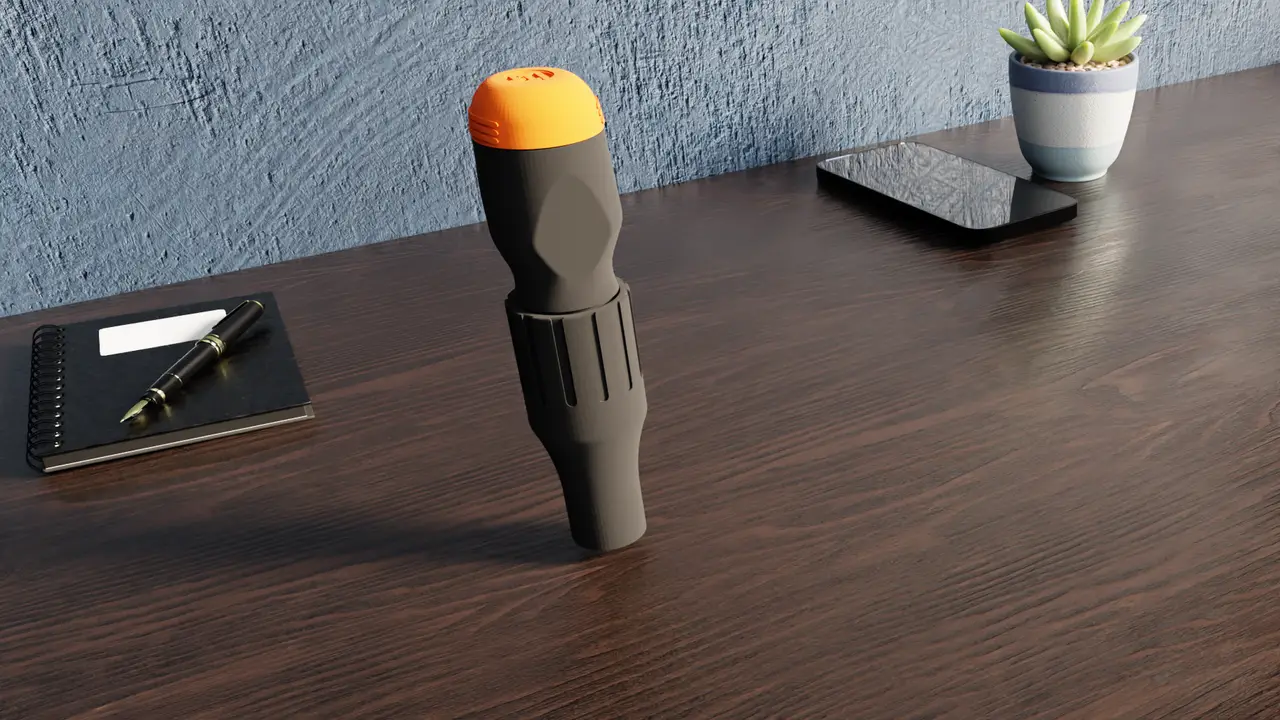 TH8S Gear knob LTT Stubby screwdriver adapter — modelo 3D