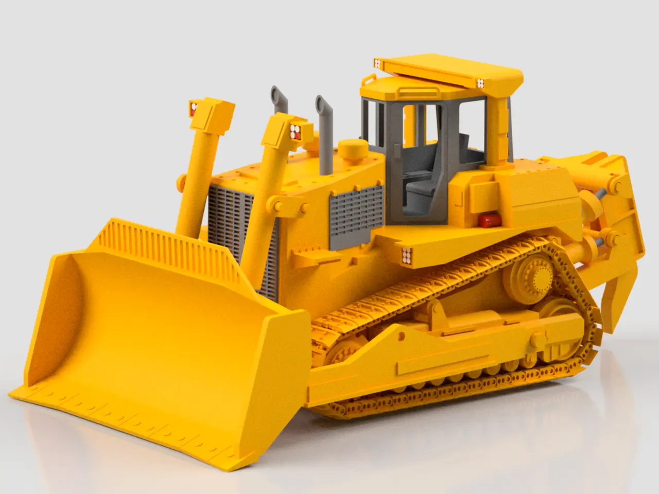 Caterpillar D10 Bulldozer Fully 3D printable model — modelo 3D