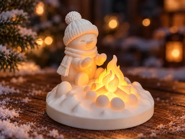 (S)nowbody Tell Him! – Snowman by the Campfire — modelo 3D