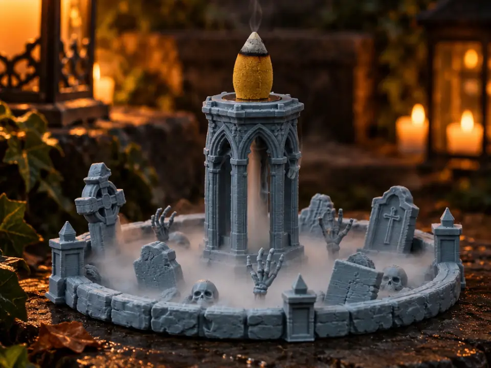Haunted Graveyard – Backflow Incense Burner — modelo 3D