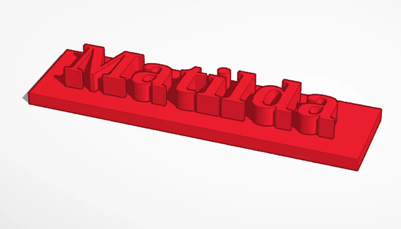 name tag matilda — modelo 3D