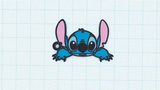 Stitch keychain for free layer — modelo 3D