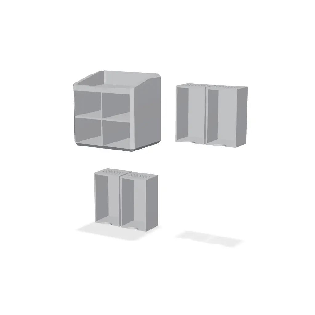 Quad-Vault Large-Support-Free 4-Drawer Organizer — modelo 3D