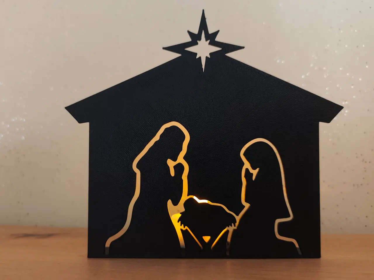 Weihnachtskrippe für ein LED-Teelicht — modelo 3D
