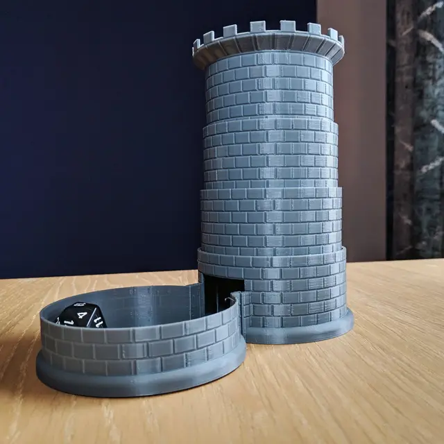 Collapsible dice tower — modelo 3D