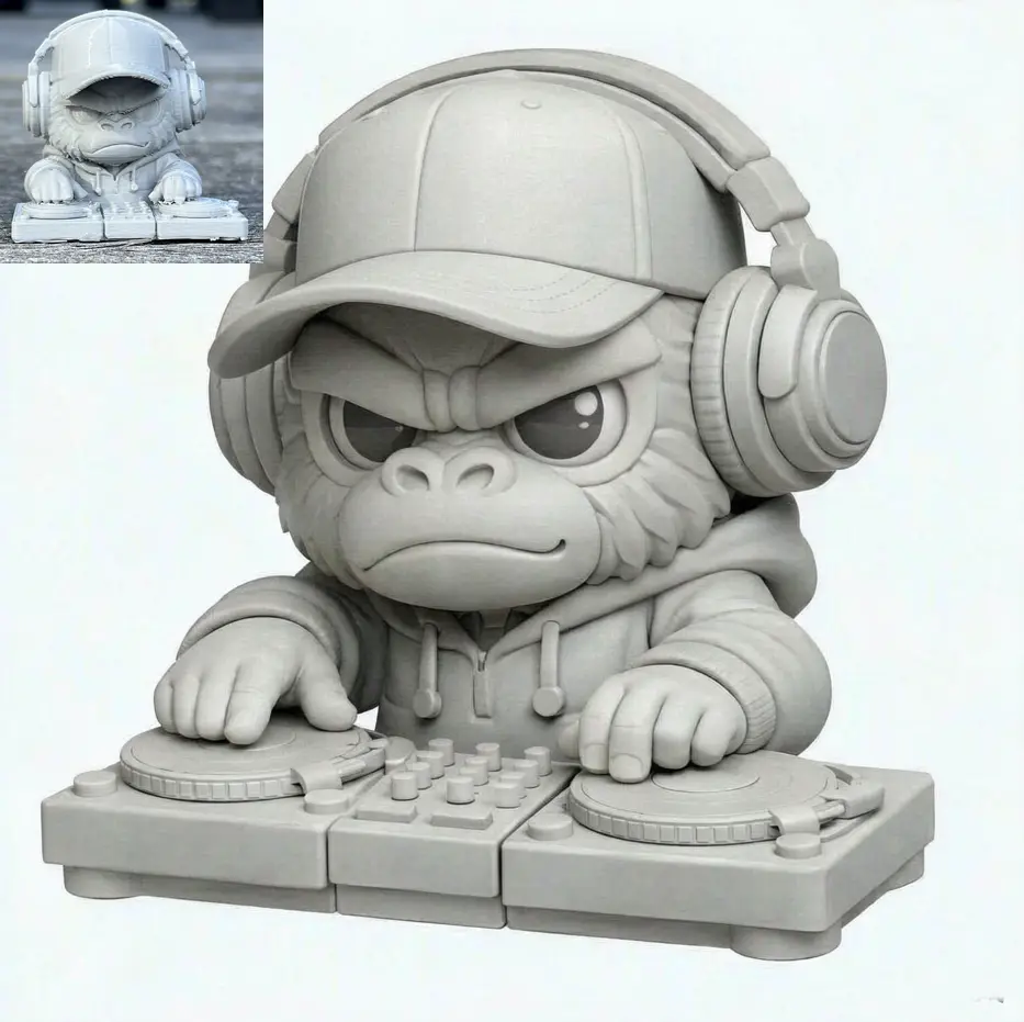 Chibi DJ Gorilla — modelo 3D