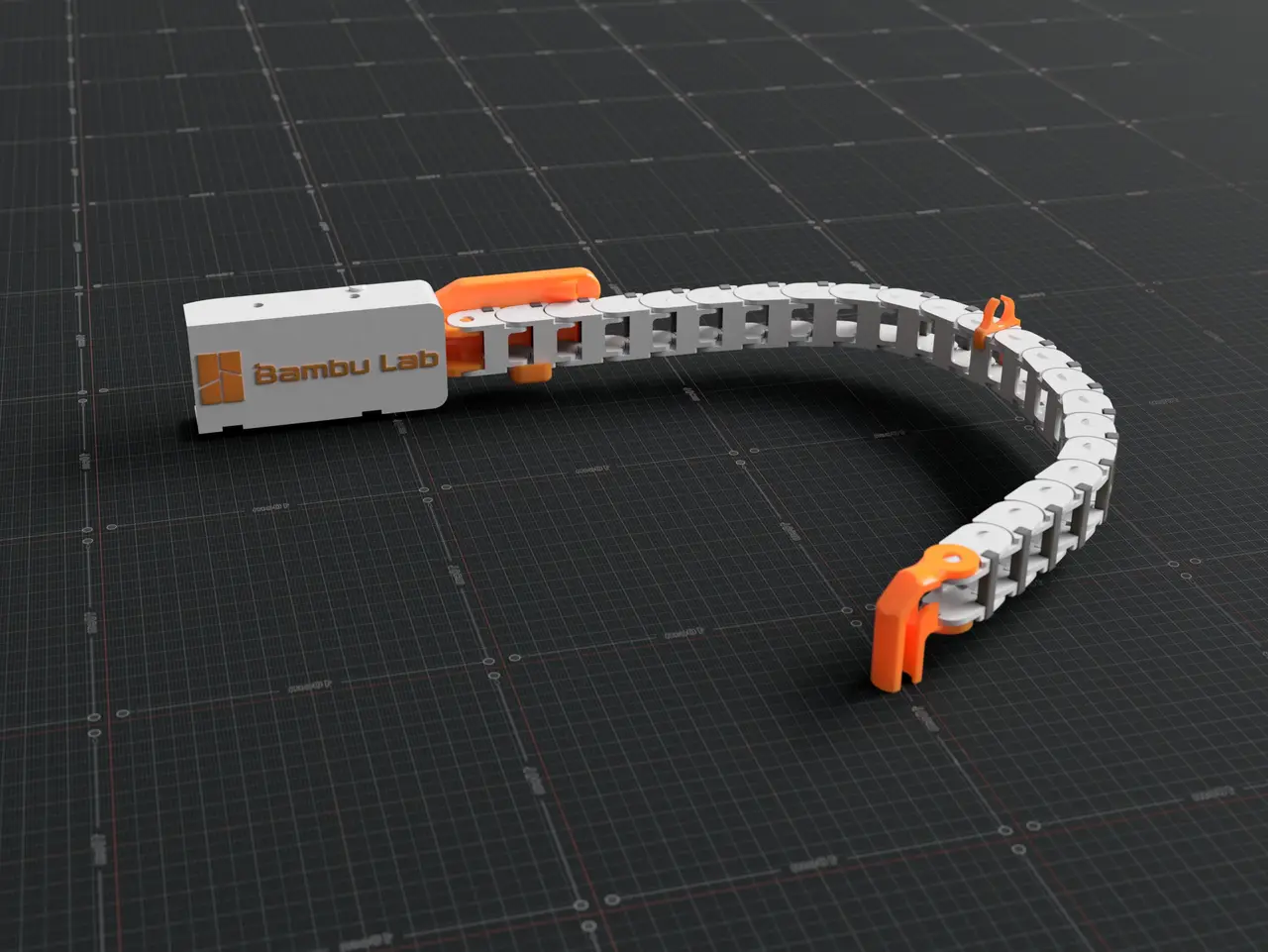 Bambu Lab P1P Cable Drag Chain Assembly - 5/9 Updated — modelo 3D