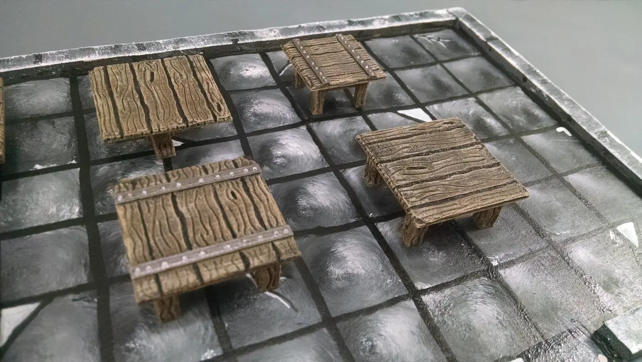 28mm Square Tables — modelo 3D