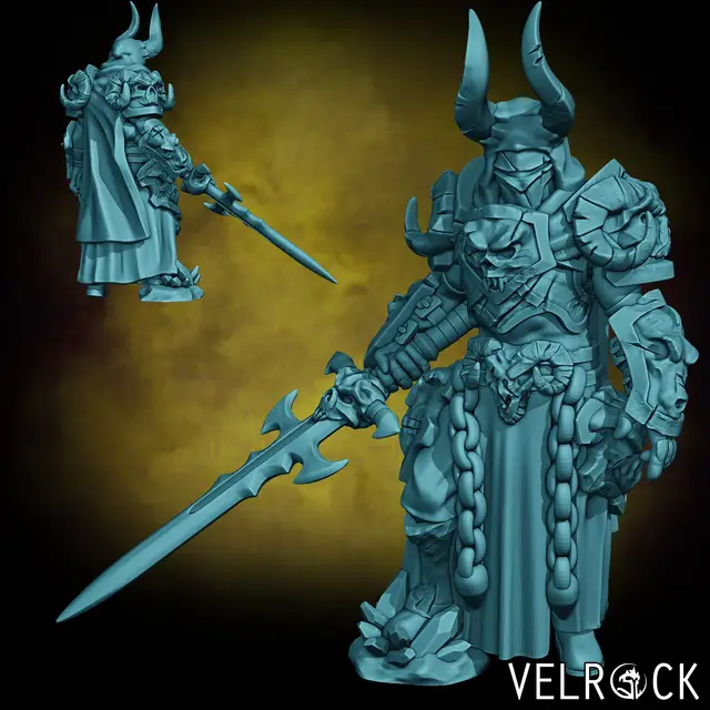 Death Knight with Greatsword (Male) (Pre-supported) — modelo 3D