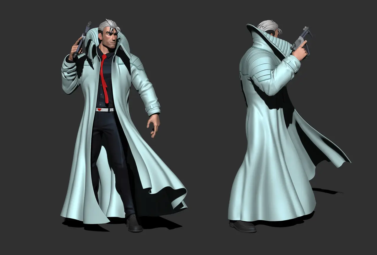 Nathan Never - cyberpunk comic book character — modelo 3D