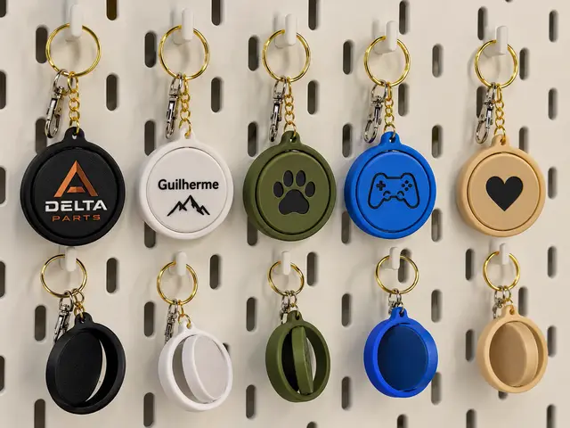 1 Axis Swivel Keychain — Customizable & Commercial — modelo 3D