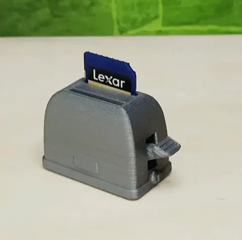 SD Card Toaster Print In Place — modelo 3D