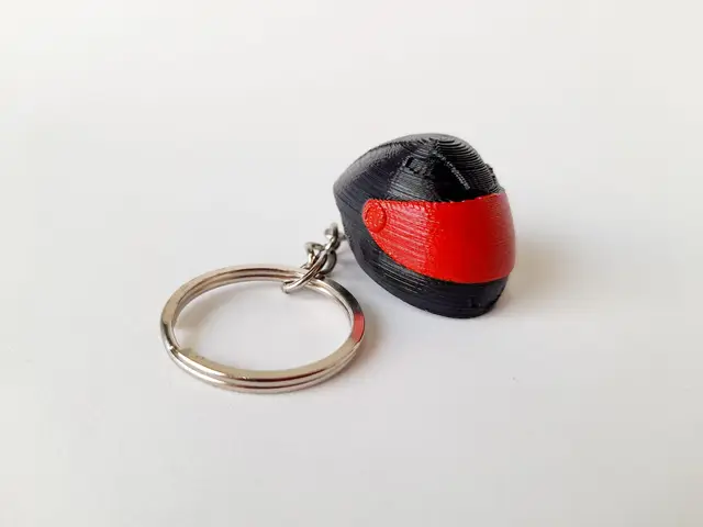 Casco Moto Llavero - Motorcycle Helmet Keychain — modelo 3D