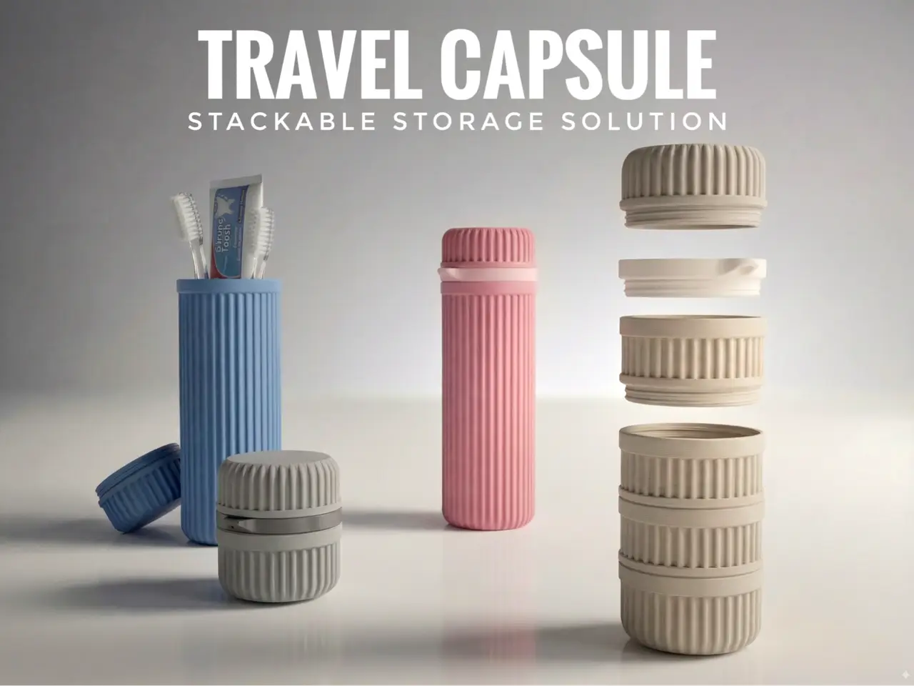 Stackable Container Capsule - Modular Organizer — modelo 3D