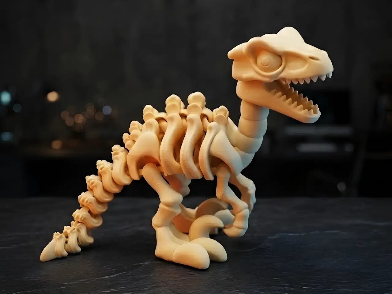 Skeletal Articulated Velociraptor — modelo 3D