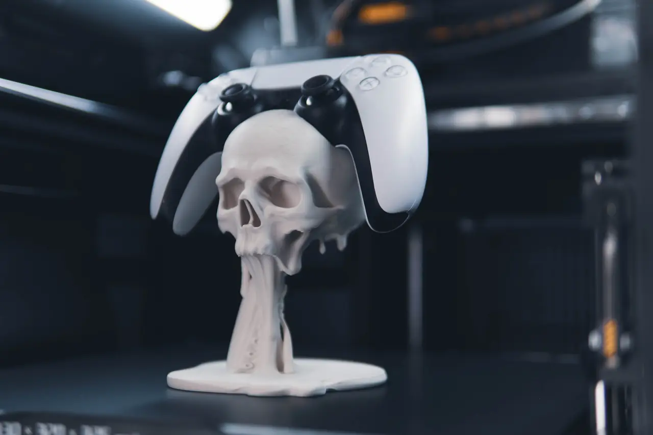 Skull & Tentacle Floating PS5 Controller Holder — modelo 3D