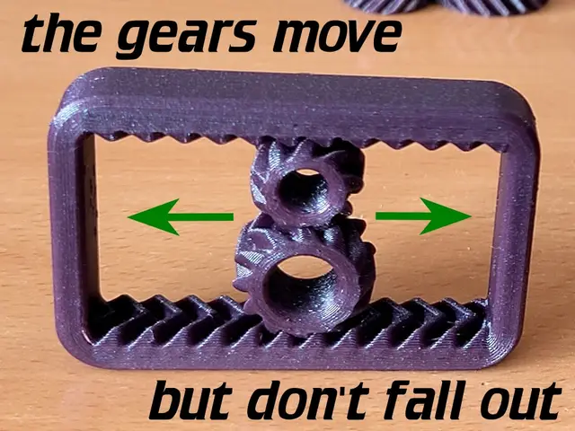 gear rail fidget thing — modelo 3D