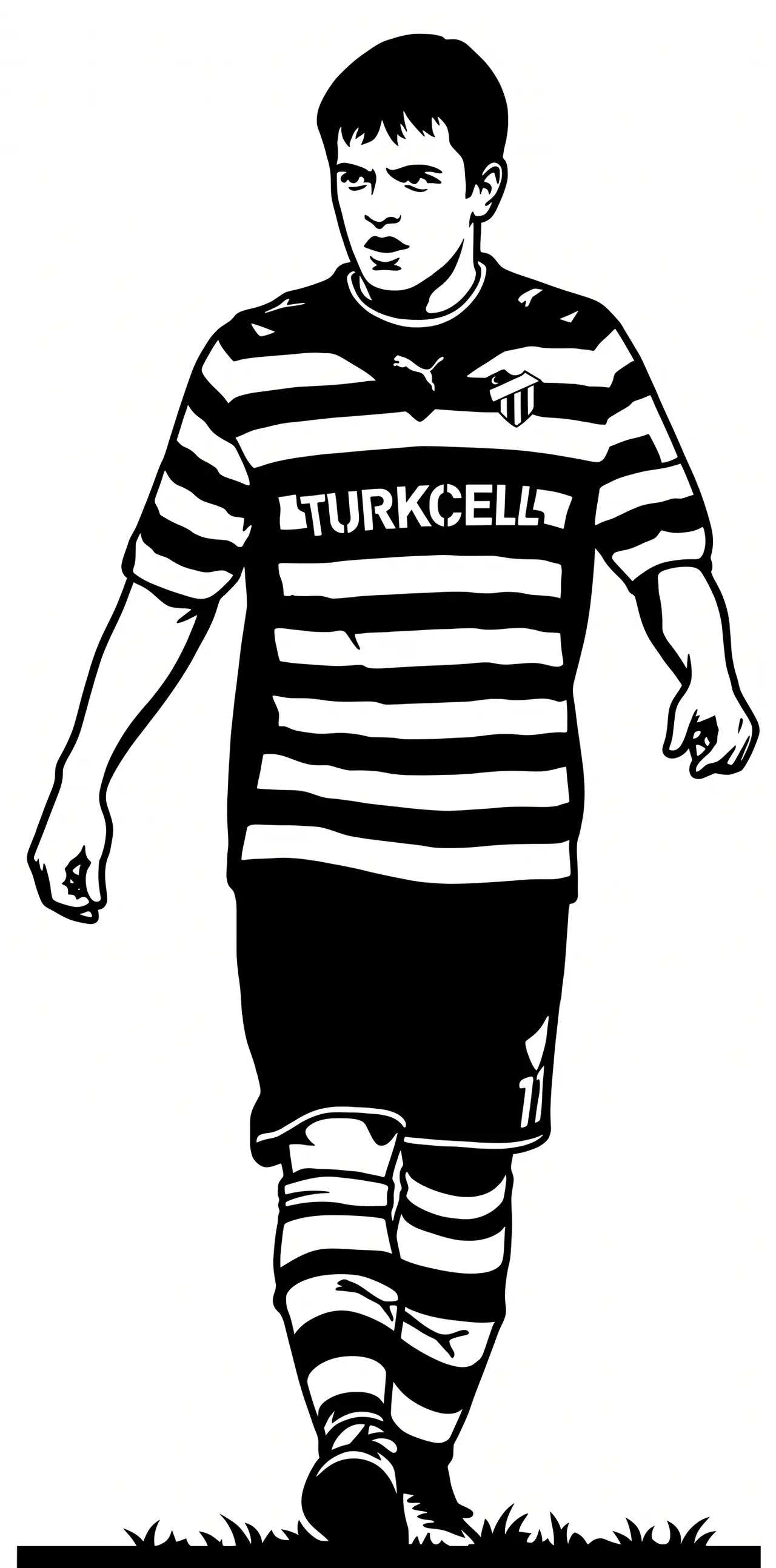 Pablo Martin Batalla Full Body Silhouette 2D Wall Art - Bursaspor Legend Football Player Sign STL — modelo 3D