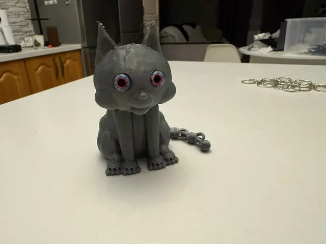 Sitting Cat with Movable Tail A01 - SKOF 3D — modelo 3D