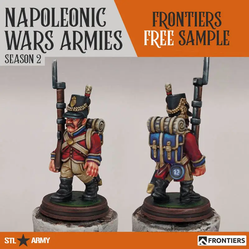 Napoleonic Wars Armies - Season 2 - British Free Sample — modelo 3D