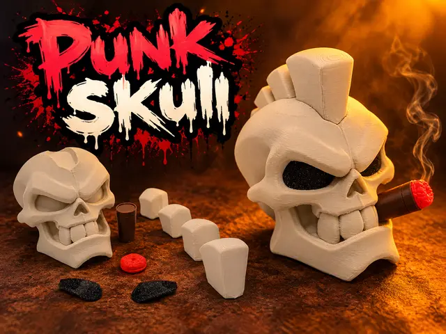 Punk Skull — modelo 3D