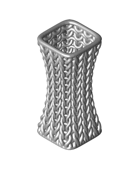 Square Knitted Vase — modelo 3D