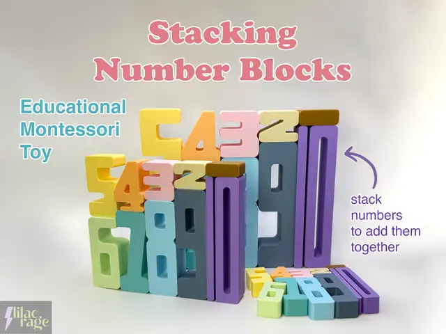 Stacking Number Blocks - Montessori Math Toy — modelo 3D