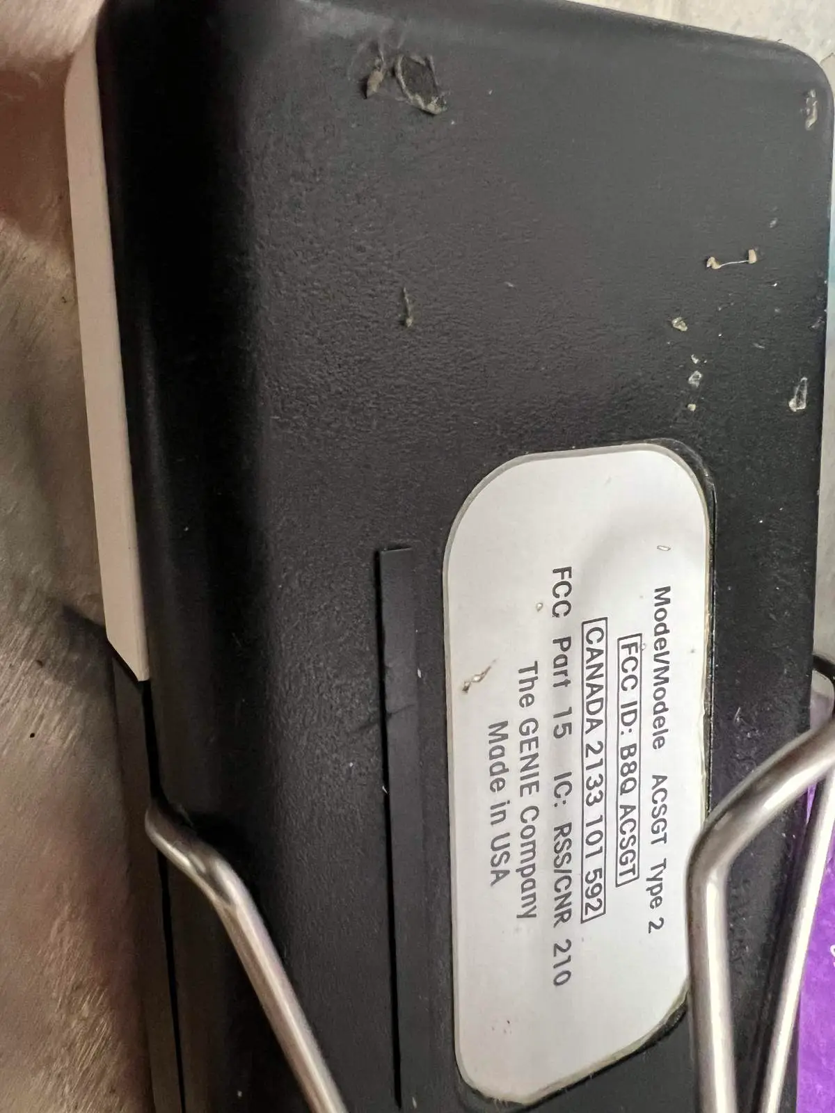 Battery cover for Genie ACSGT Type 2 — modelo 3D