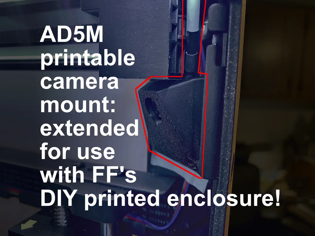 Flashforge Adventurer 5M (AD5M) Printed Camera Mounts (two to choose from) v1.0 — modelo 3D