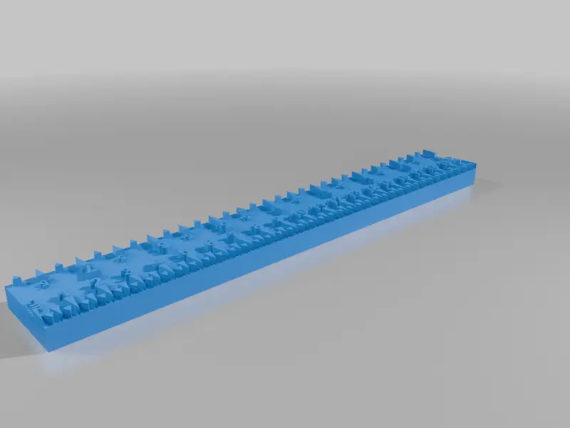Centimetre and Inch Ruler (20cm/~8in) — modelo 3D