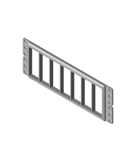 10" Rack 2U Pi Rack Parts — modelo 3D