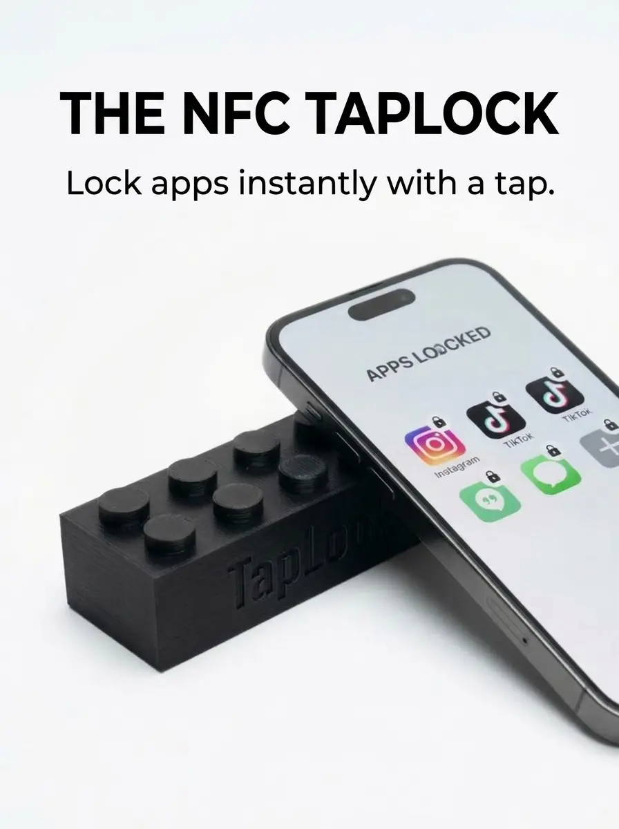 Tap Lock_nfc App blocker — modelo 3D
